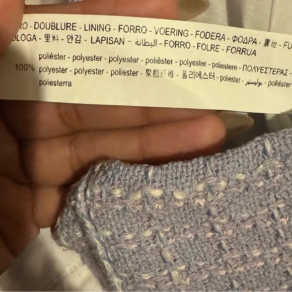 Zara Tweed Corset Top and Skirt in Lilac Color - Picture 10 of 10